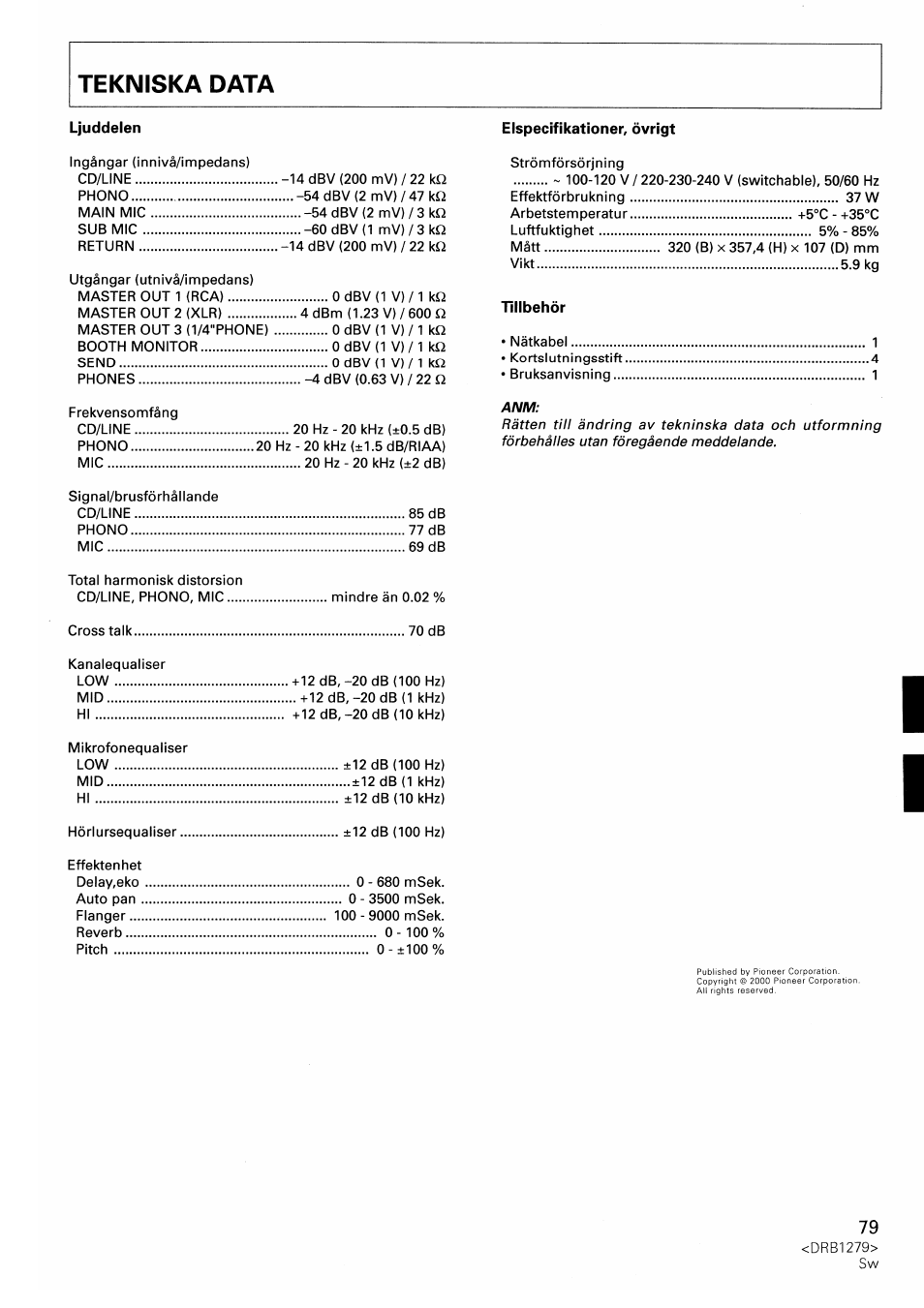 Pioneer DJM-500 User Manual | Page 79 / 108