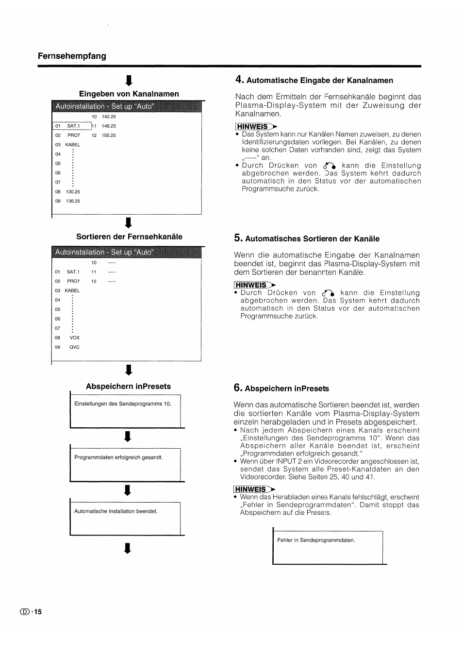 Fernsehempfang | Pioneer PDP-503HDE User Manual | Page 146 / 196