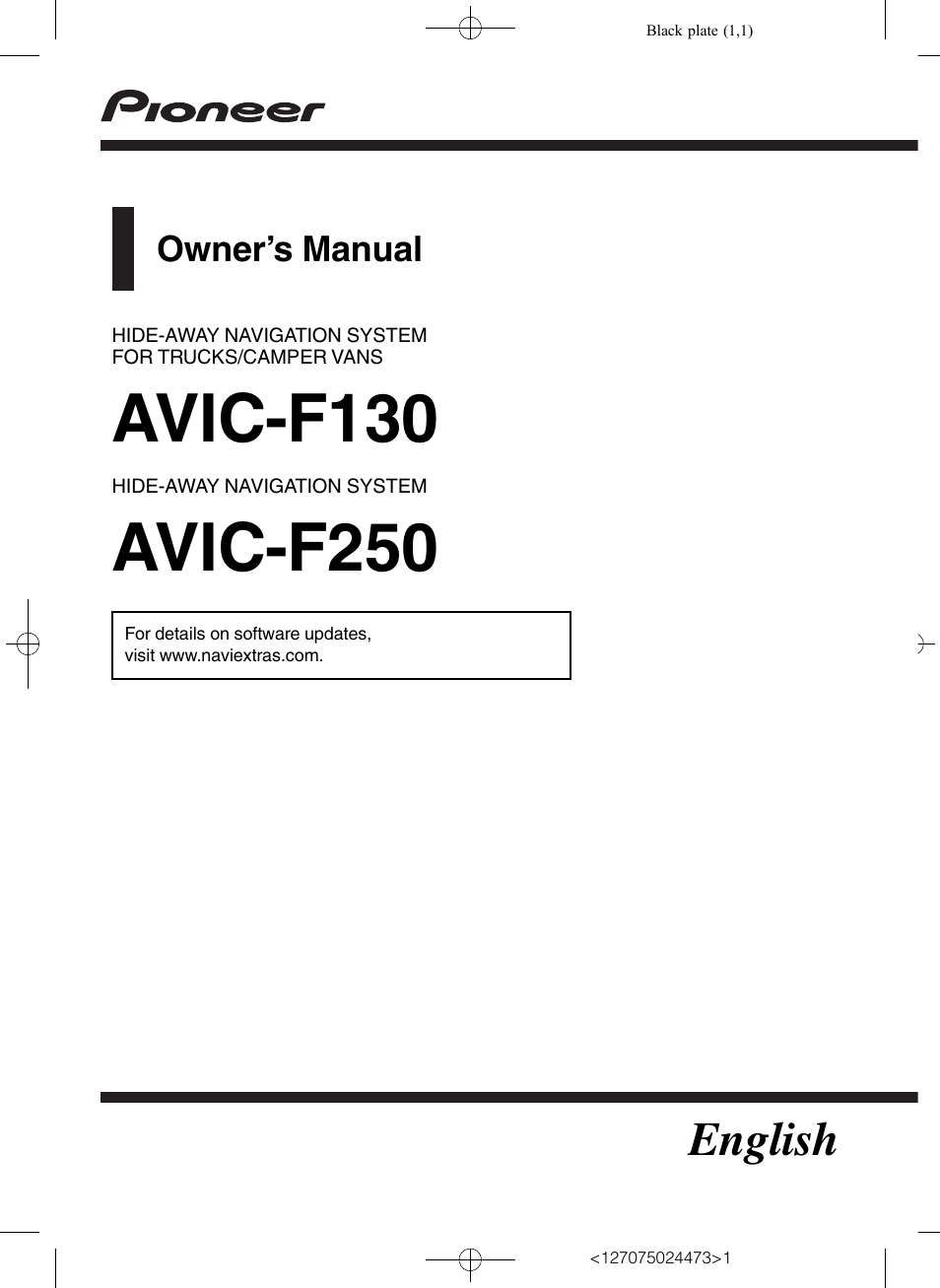 Pioneer AVIC-F250 User Manual | 76 pages