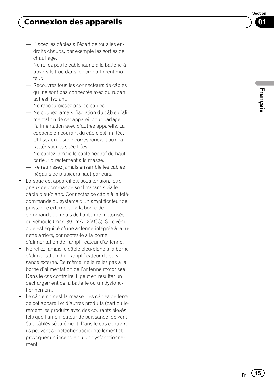01 connexion des appareils | Pioneer AVH-1400DVD User Manual | Page 15 / 76