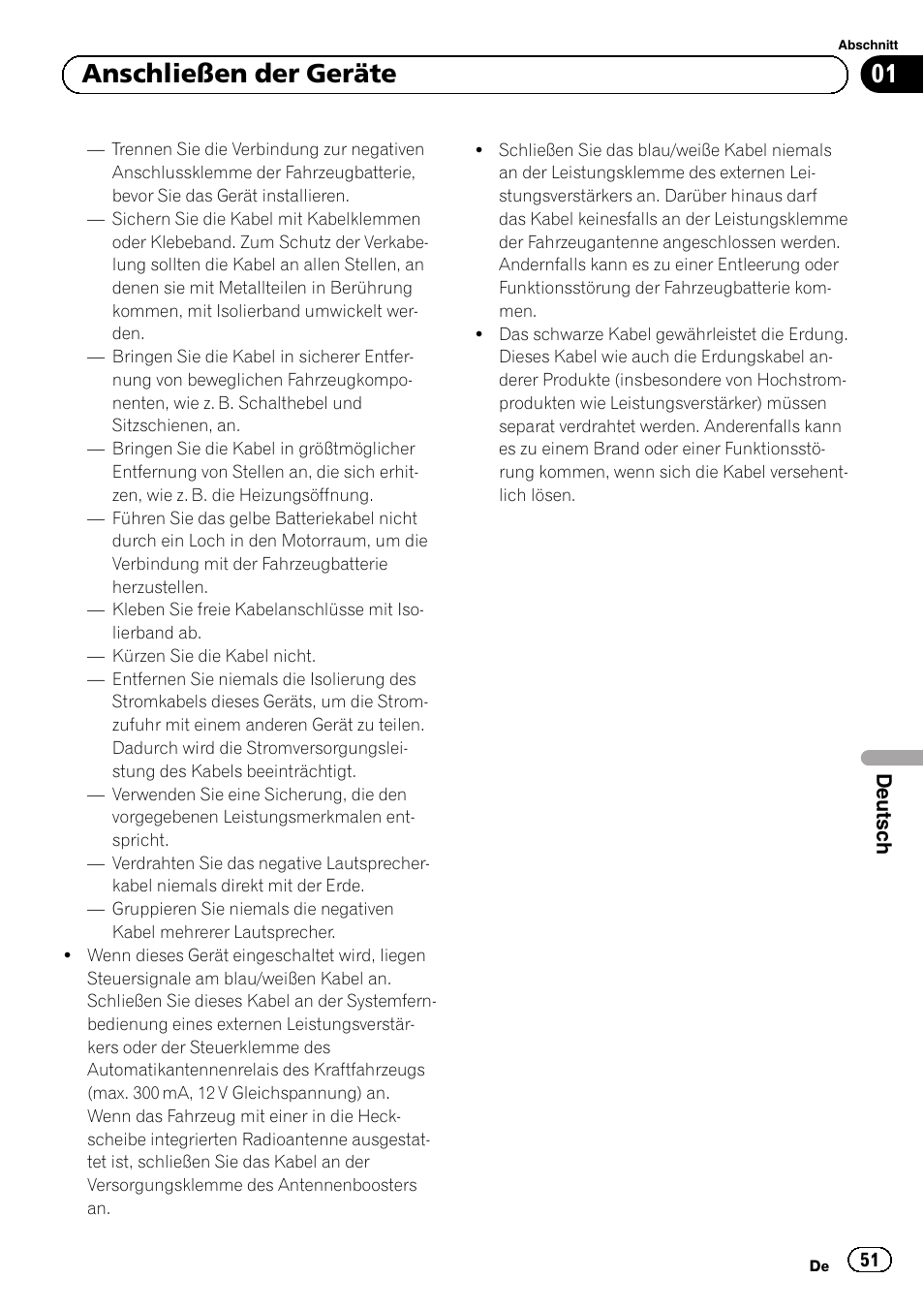 01 anschließen der geräte | Pioneer AVH-1400DVD User Manual | Page 51 / 76
