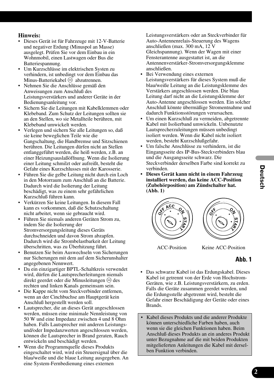 Abb. 1 | Pioneer AVH-P7500DVD User Manual | Page 35 / 100