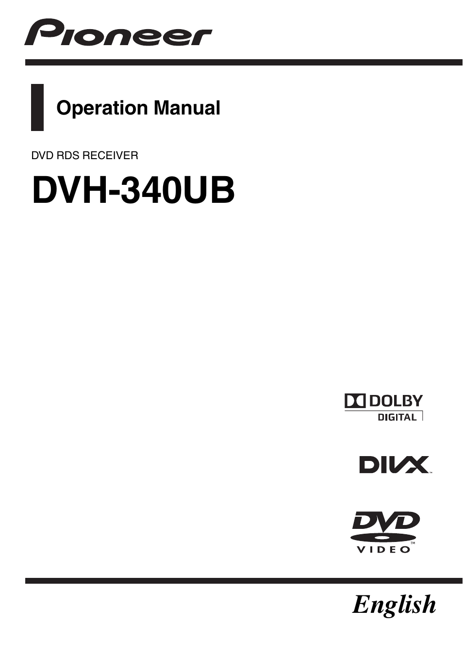 Pioneer DVH-340UB User Manual | 44 pages