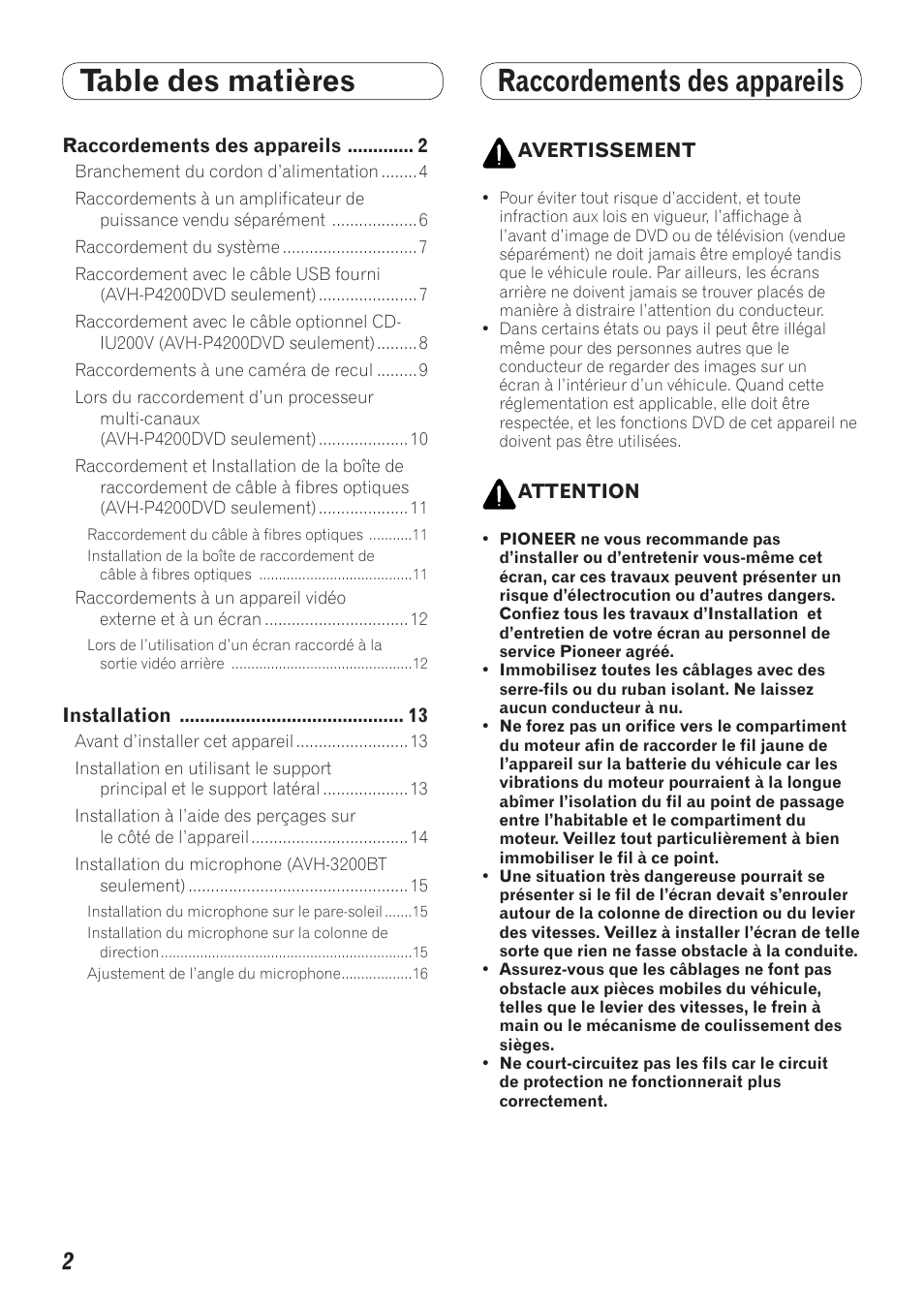 Pioneer AVH-P4200DVD User Manual | Page 18 / 100