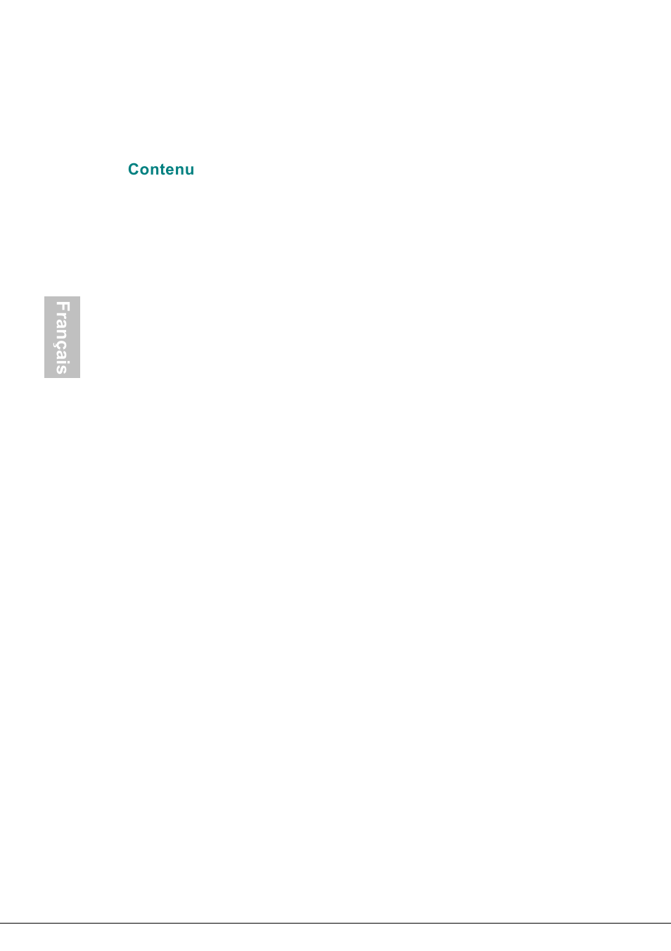 Contenu, Français | AOC 177Sa-1 User Manual | Page 15 / 37