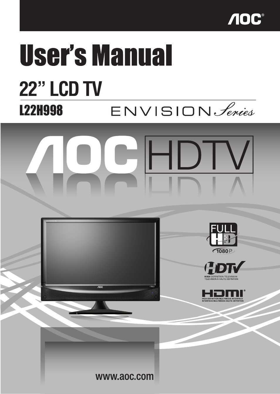 AOC Envision Series L22H998 User Manual | 40 pages