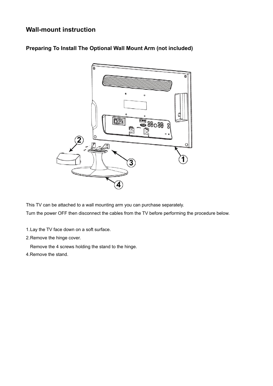 Wall-mount instruction | AOC Envision Series L22H998 User Manual | Page 11 / 40