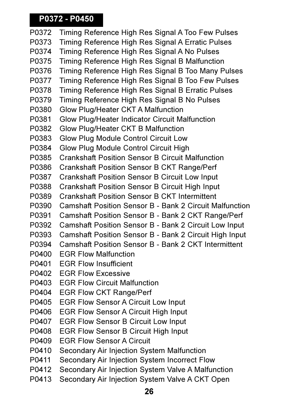 Actron OBD II POCKETSCAN CP9125 User Manual | Page 26 / 44