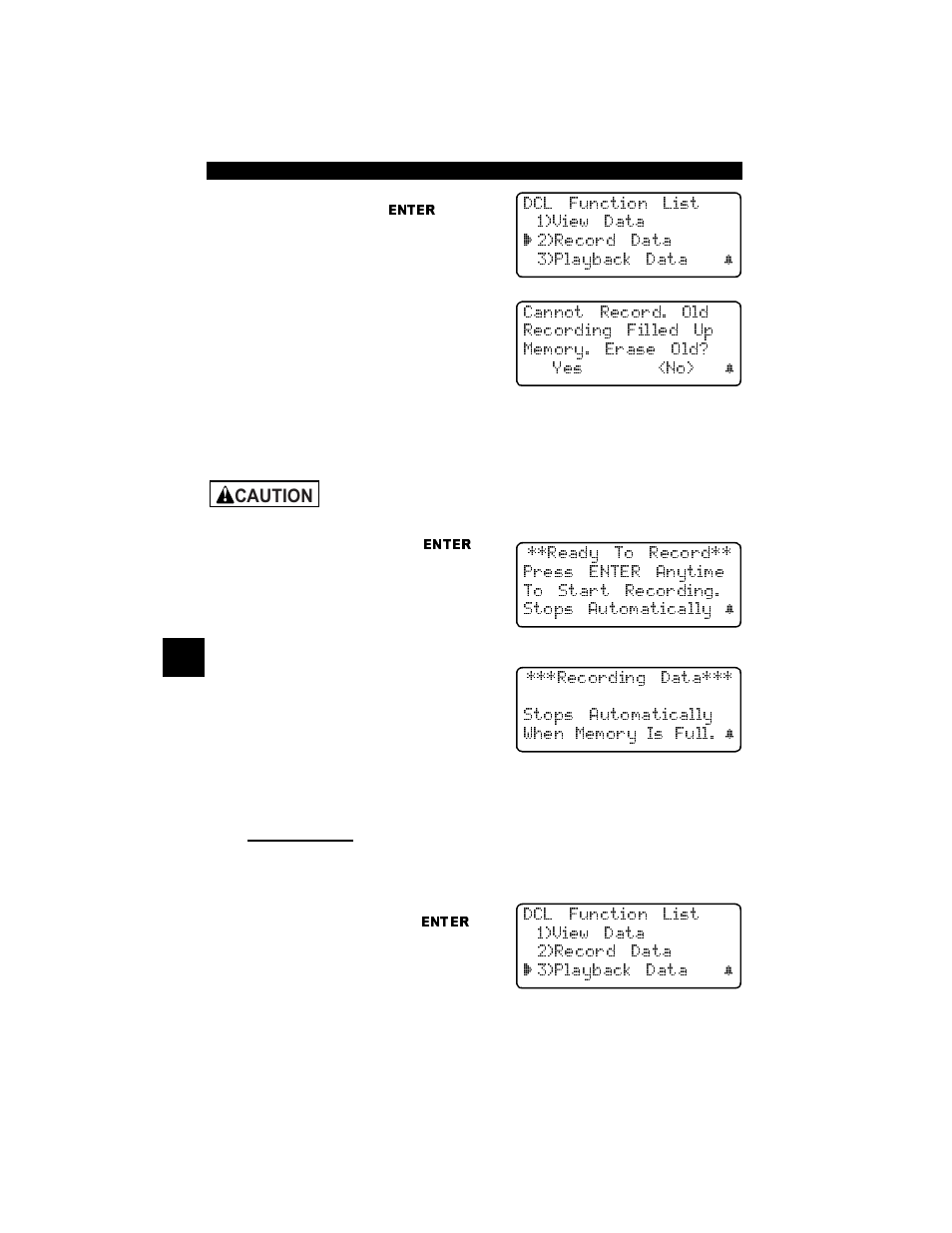 Playback data, Caution | Actron Professional Enhanced Scan Tool 9640A User Manual | Page 76 / 126
