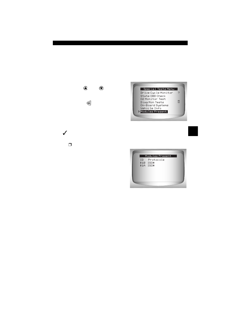 Modules present | Actron CP9190 User Manual | Page 101 / 238