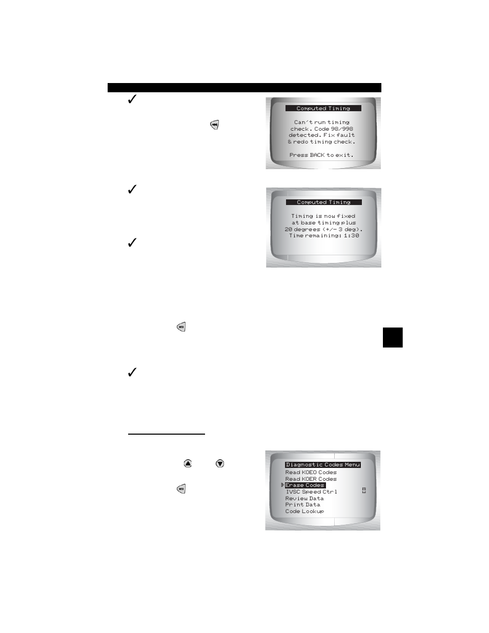 Erase codes | Actron CP9190 User Manual | Page 135 / 238