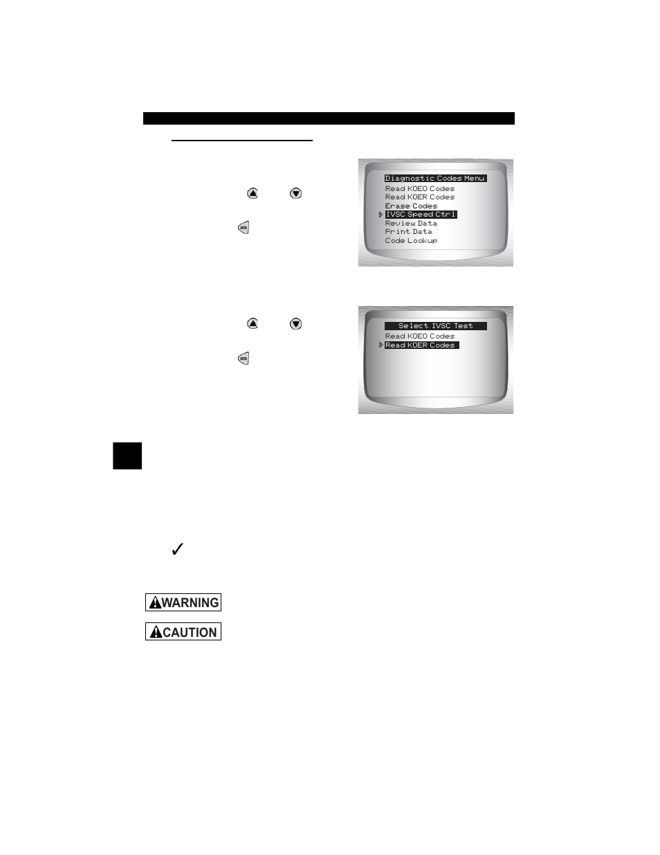 Warning, Caution | Actron CP9190 User Manual | Page 140 / 238