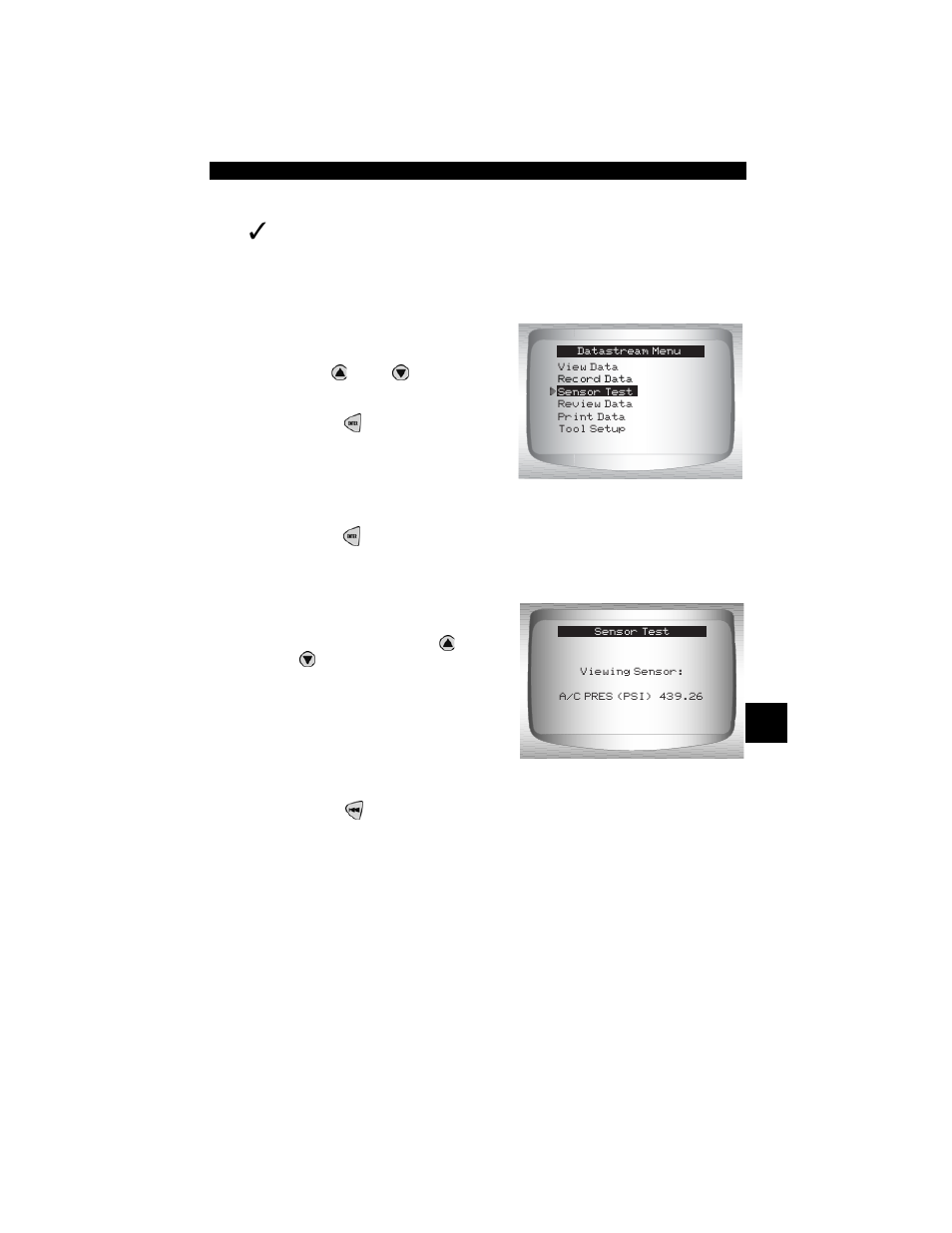 Sensor test | Actron CP9190 User Manual | Page 163 / 238