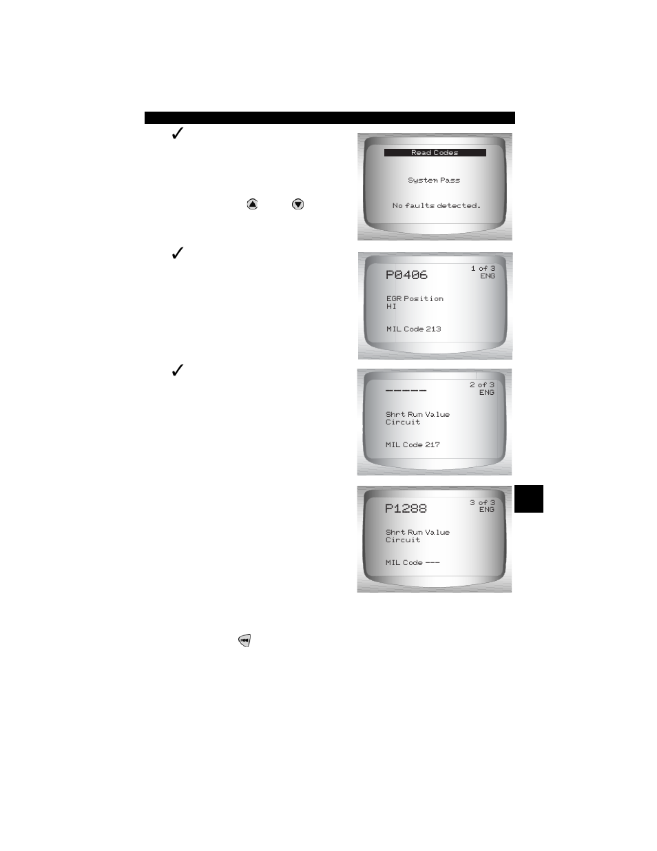 P0406, P1288 | Actron CP9190 User Manual | Page 165 / 238