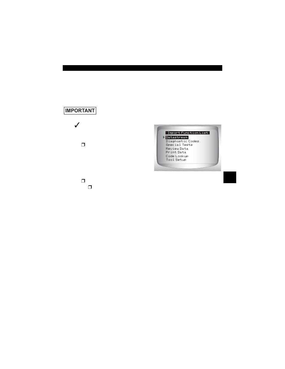 Import (obd ii) diagnostics, Import function list | Actron CP9190 User Manual | Page 171 / 238
