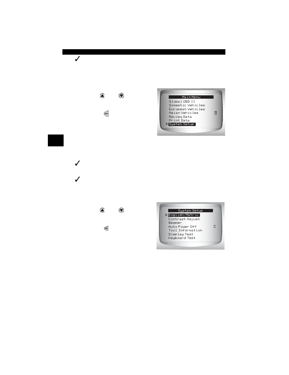 Changing measurement units | Actron CP9190 User Manual | Page 42 / 238