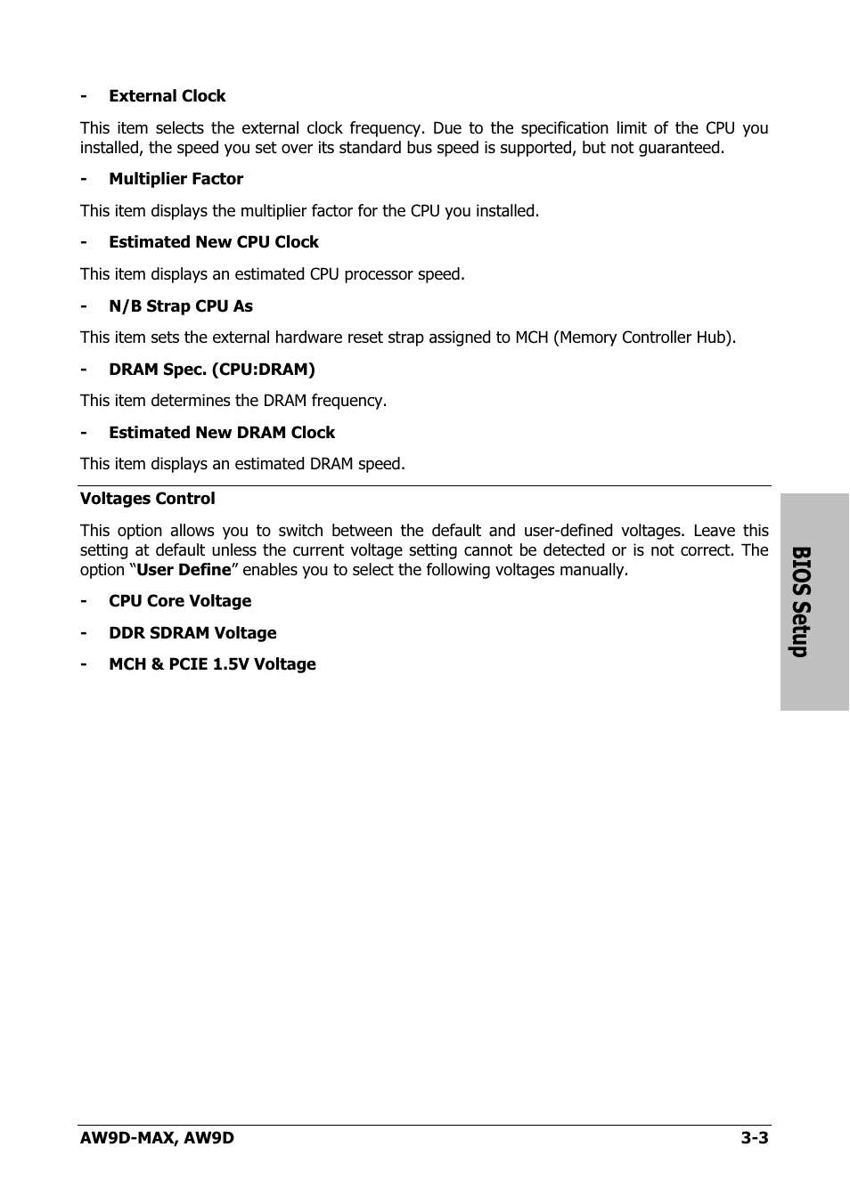 Bios setup | Abit AW9D-MAX User Manual | Page 39 / 88