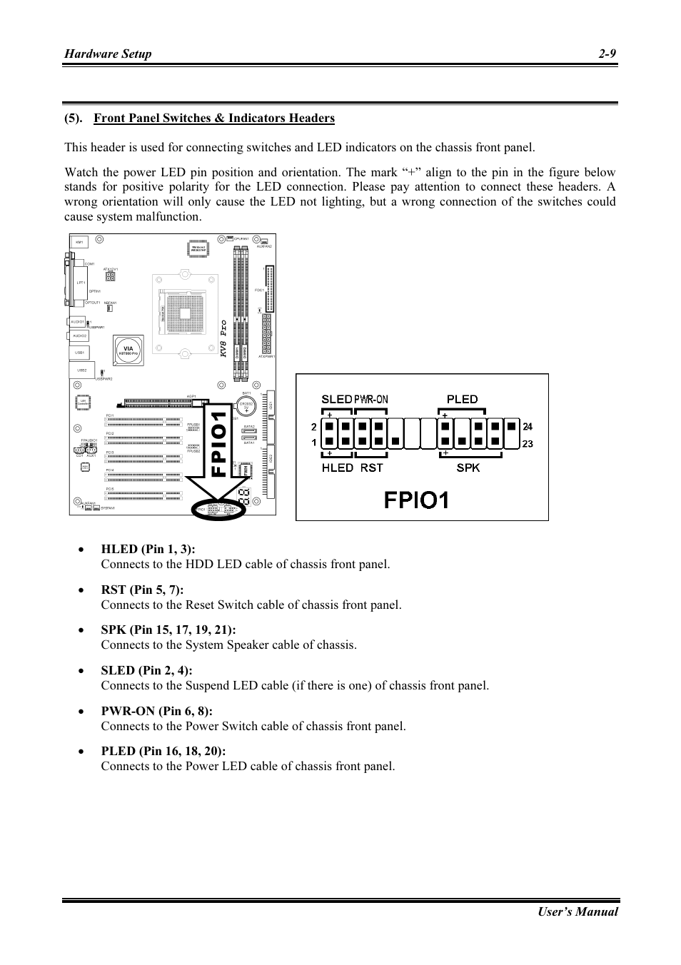 Front panel switches & indicators headers -9 | Abit AMD ATHLON KV8 PRO User Manual | Page 17 / 80