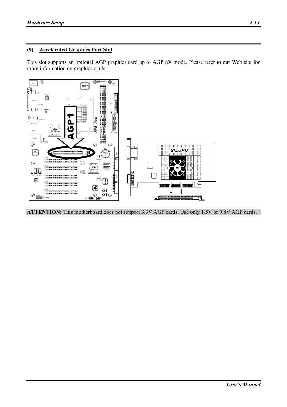 Accelerated graphics port slot -13 | Abit AMD ATHLON KV8 PRO User Manual | Page 21 / 80