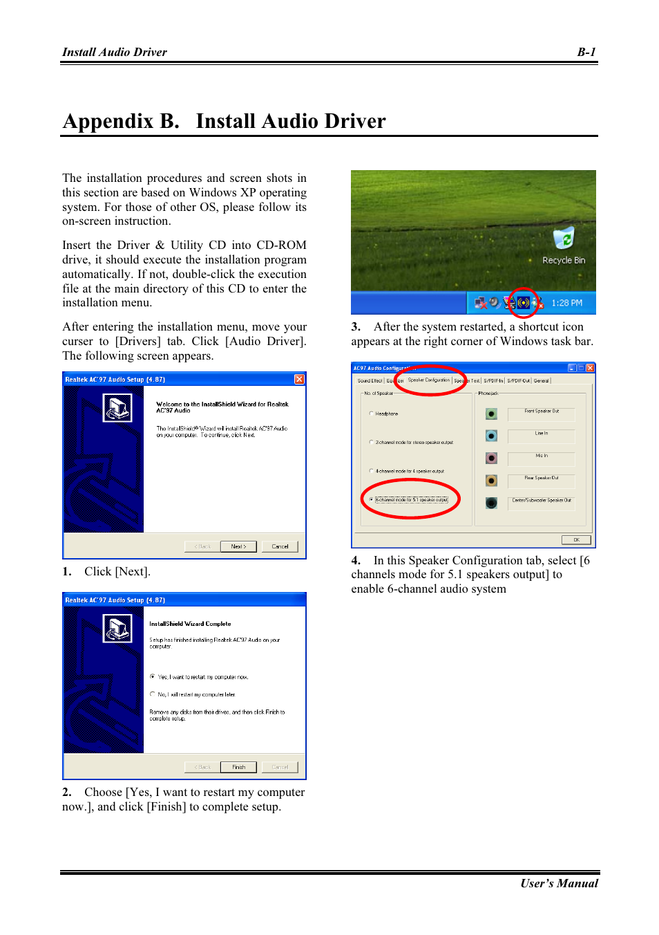 Install audio driver, Appendix b, Appendix b. install audio driver | Abit AMD ATHLON KV8 PRO User Manual | Page 57 / 80