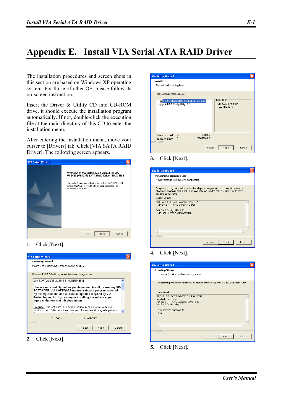 Install via serial ata raid driver, Appendix e, Appendix e. install via serial ata raid driver | Abit AMD ATHLON KV8 PRO User Manual | Page 63 / 80