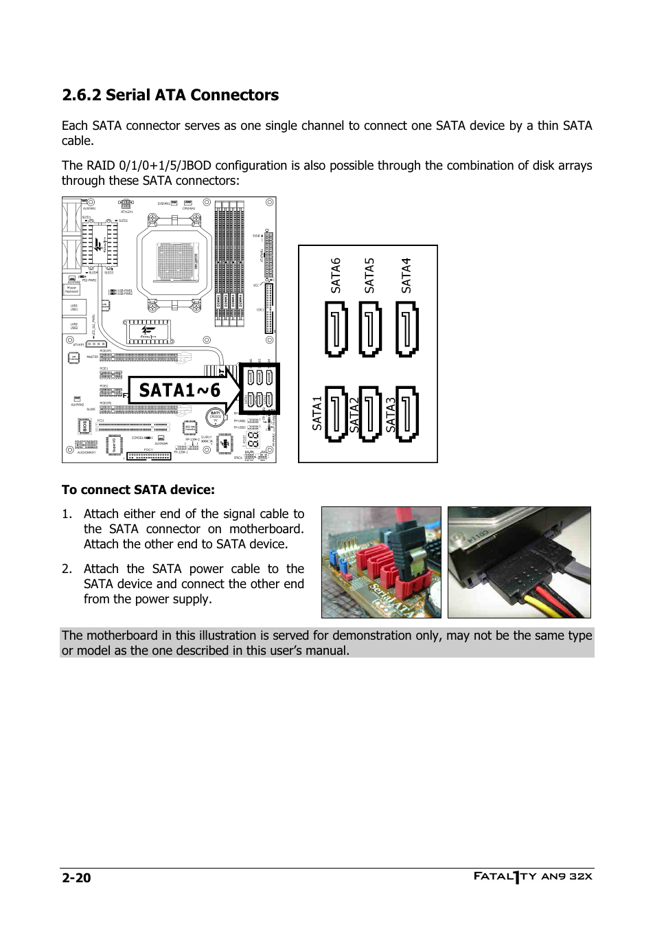 Serial ata connectors, 2 serial ata connectors -20, 2 serial ata connectors | Abit AN9 32X User Manual | Page 30 / 56