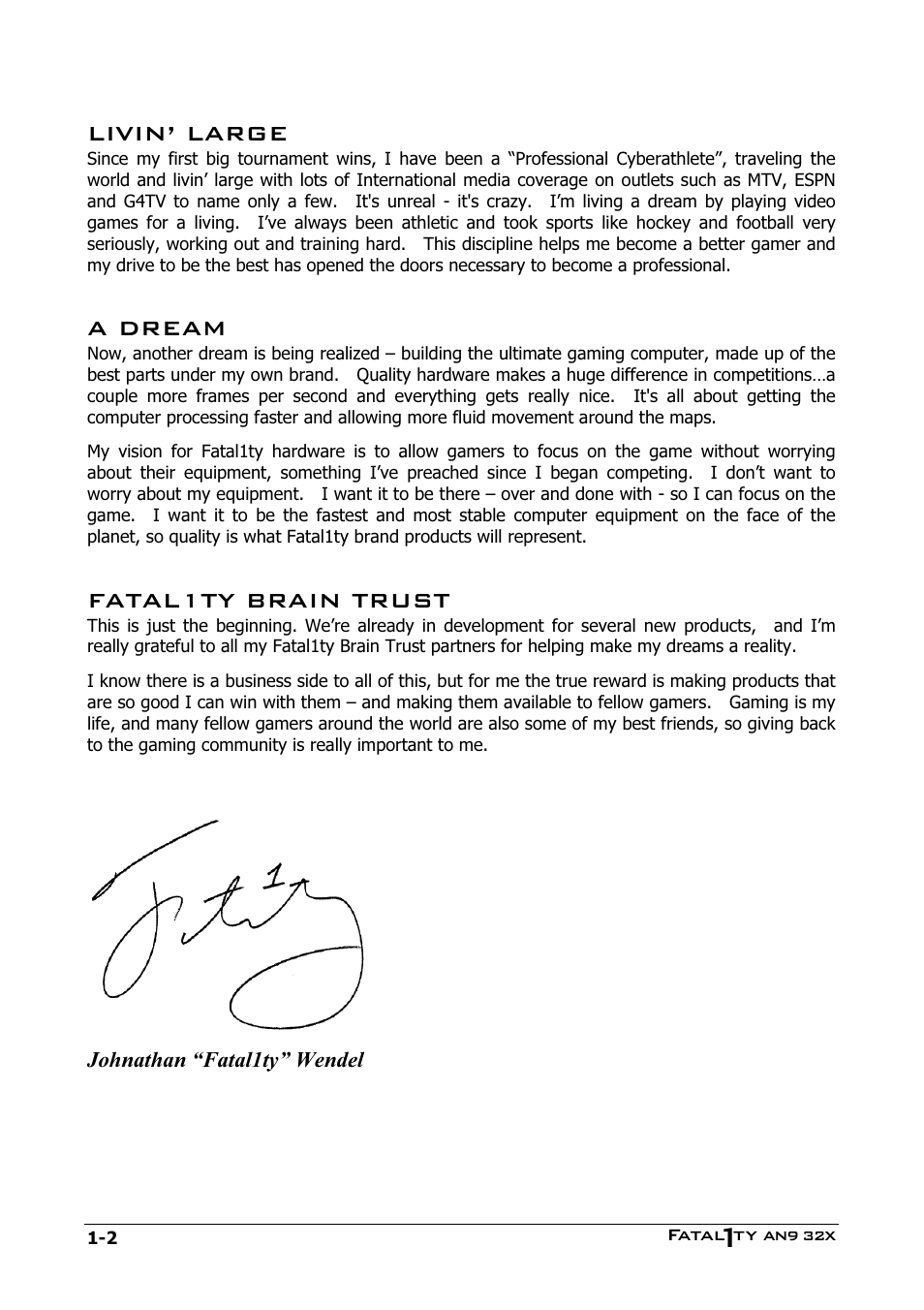 Livin’ large, A dream, Fatal1ty brain trust | Abit AN9 32X User Manual | Page 6 / 56