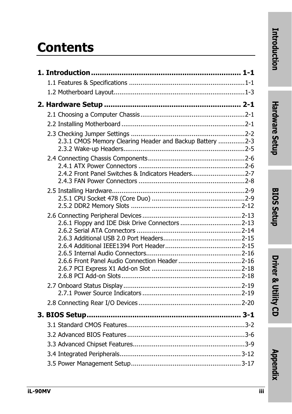 Abit IL-90MV User Manual | Page 3 / 72