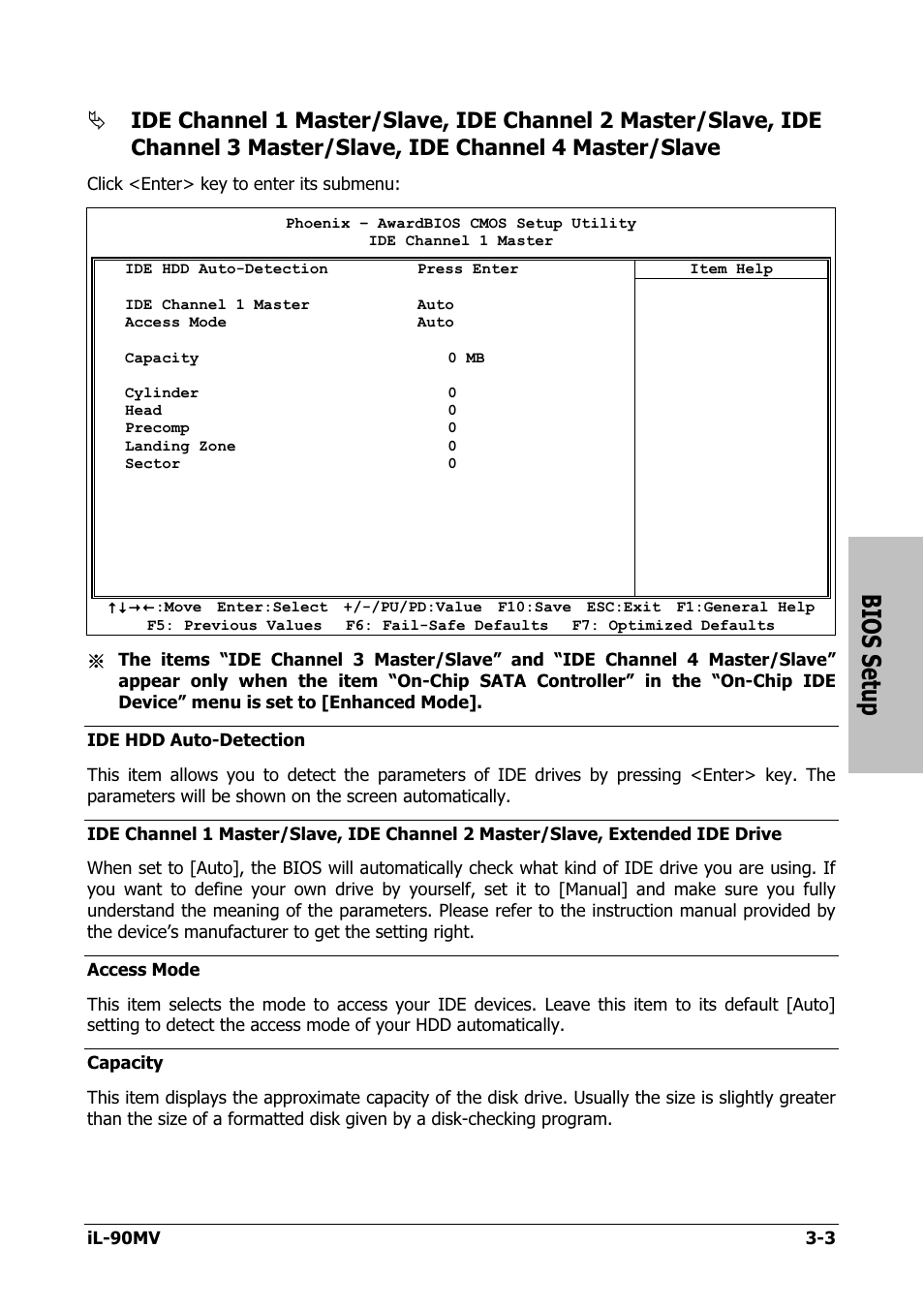 Bios setup | Abit IL-90MV User Manual | Page 31 / 72