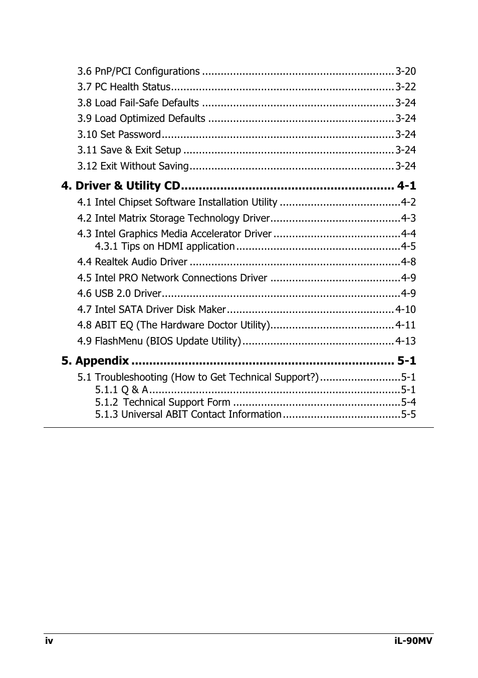 Abit IL-90MV User Manual | Page 4 / 72