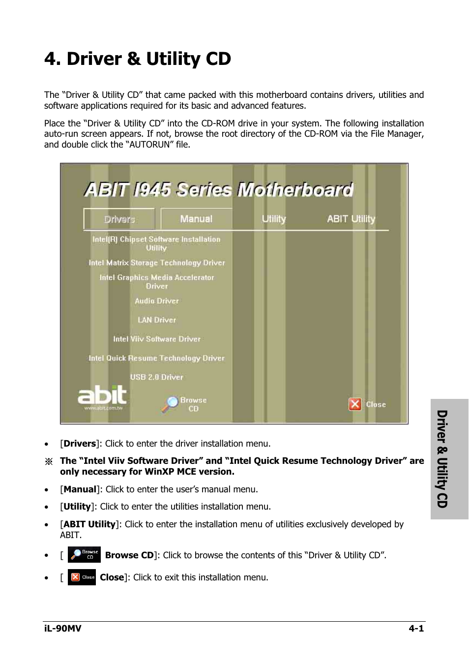 Driver & utility cd, Driver & utility cd -1 | Abit IL-90MV User Manual | Page 53 / 72
