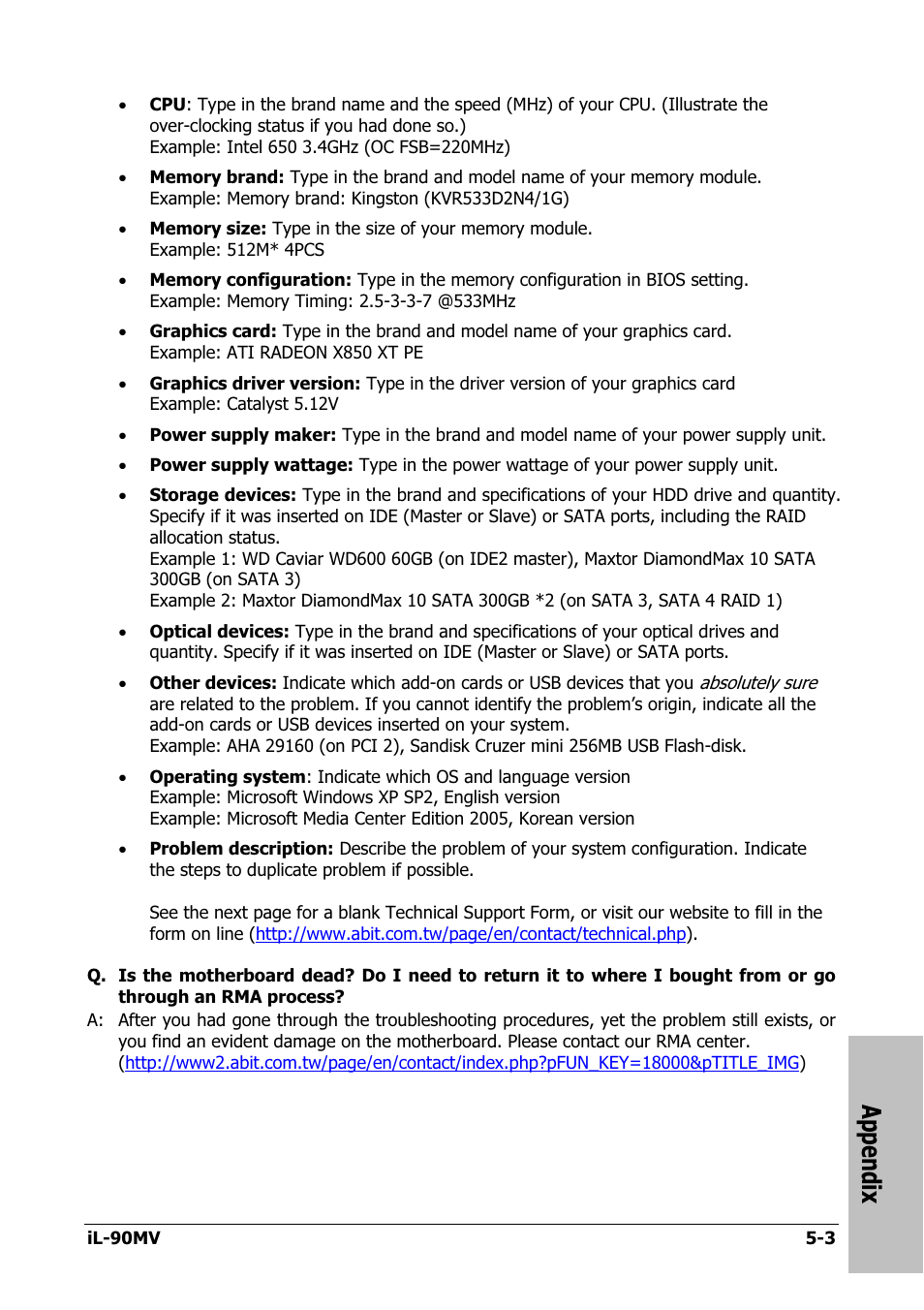 Appendix | Abit IL-90MV User Manual | Page 69 / 72
