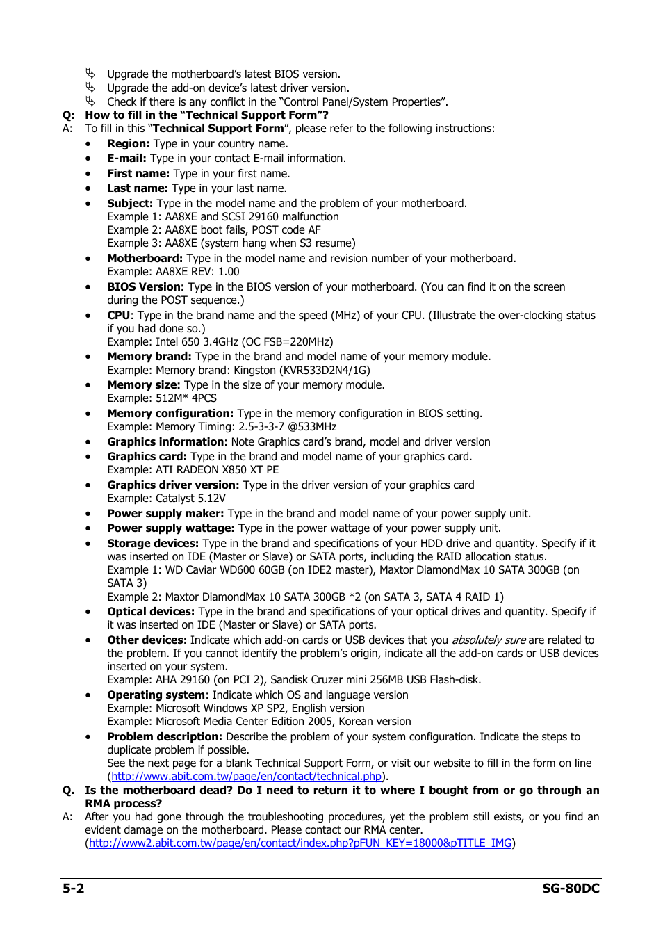 Abit SG-80DC User Manual | Page 30 / 32