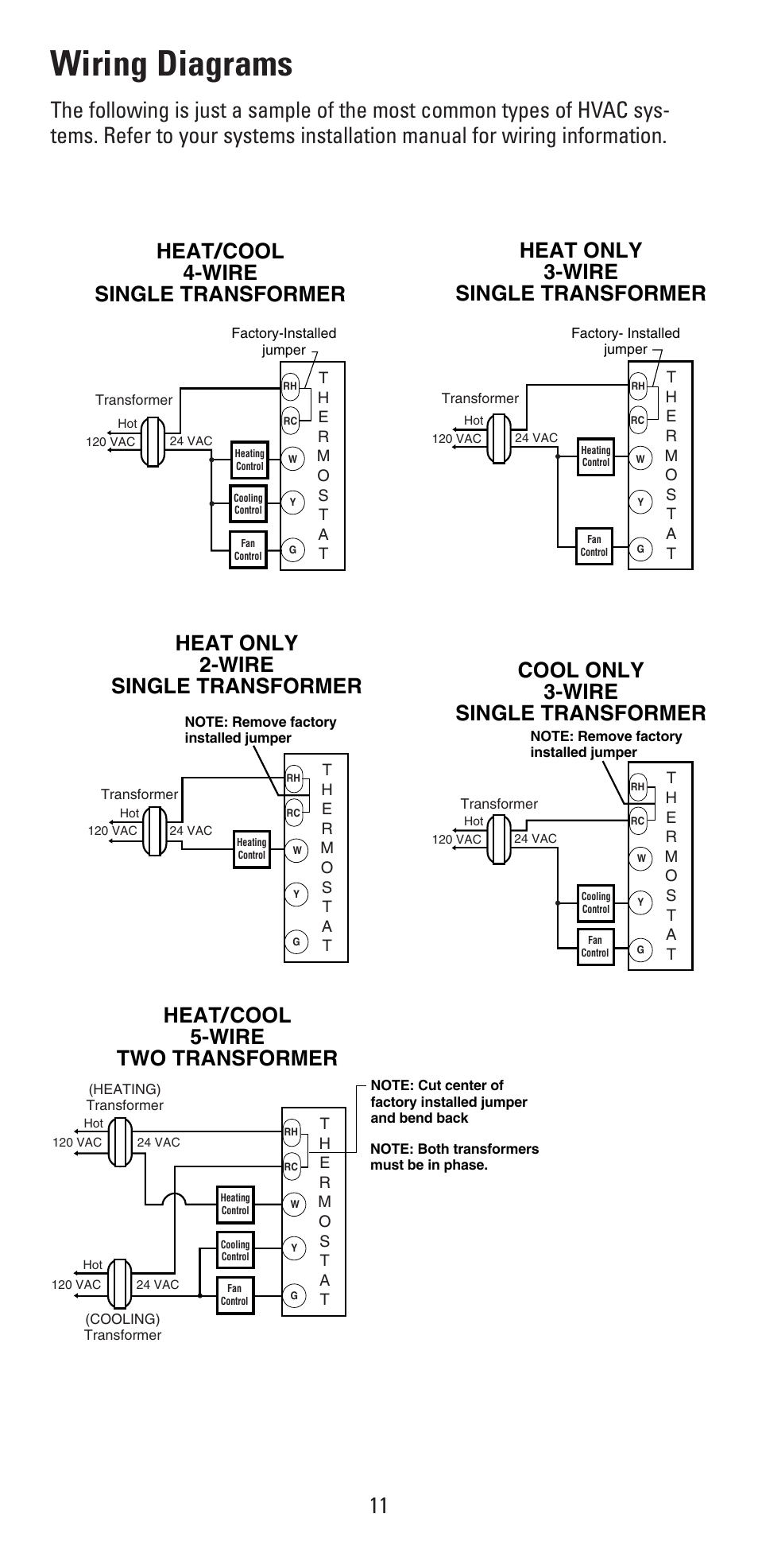 Wiring diagrams | Aprilaire 8353 User Manual | Page 11 / 12
