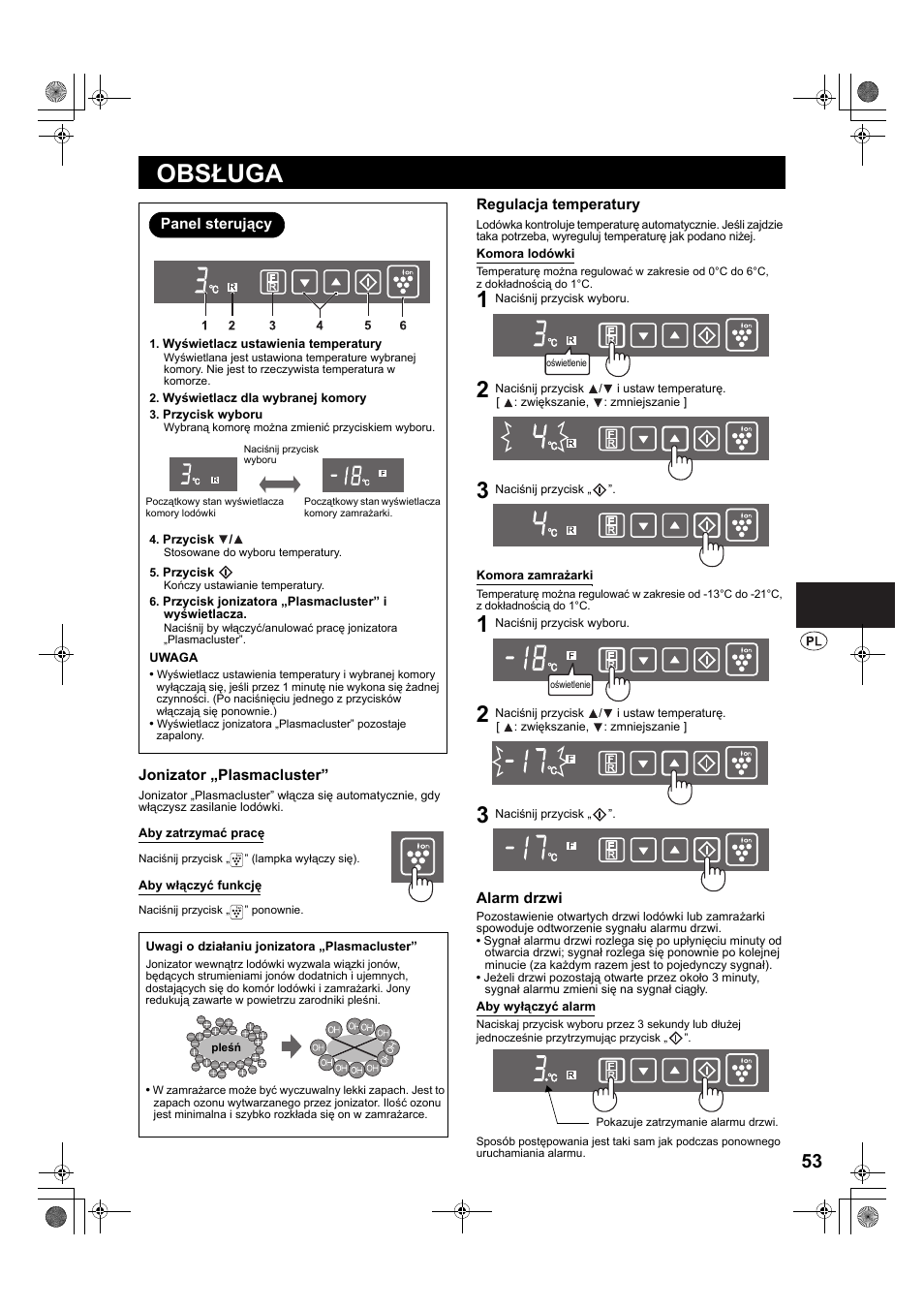 Obsługa | Sharp SJ-PT690RS User Manual | Page 53 / 116