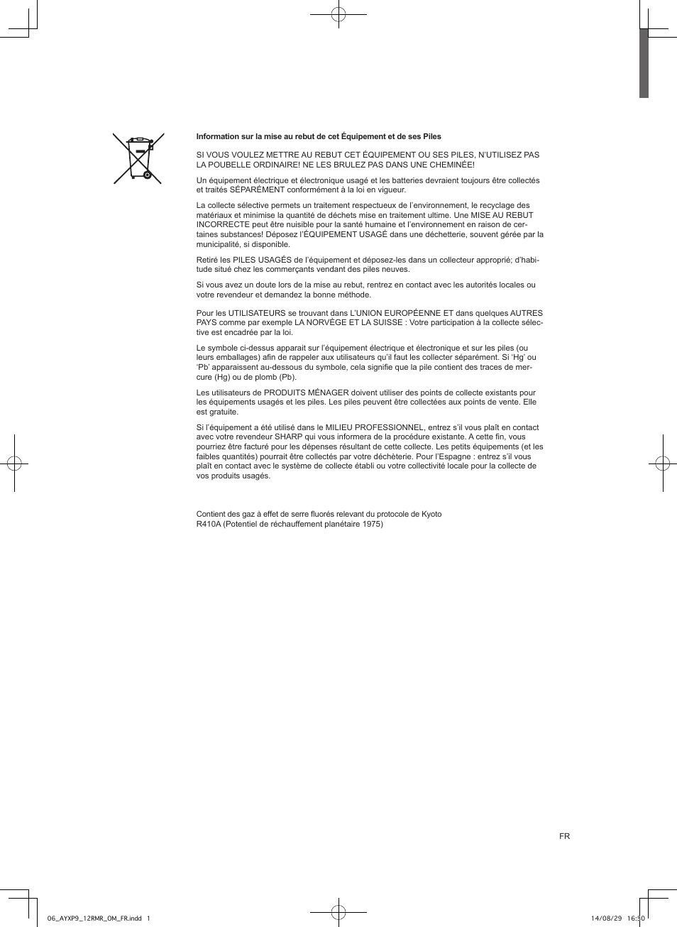 Sharp AY-XP9RMR-AE-X9RMR User Manual | Page 72 / 144
