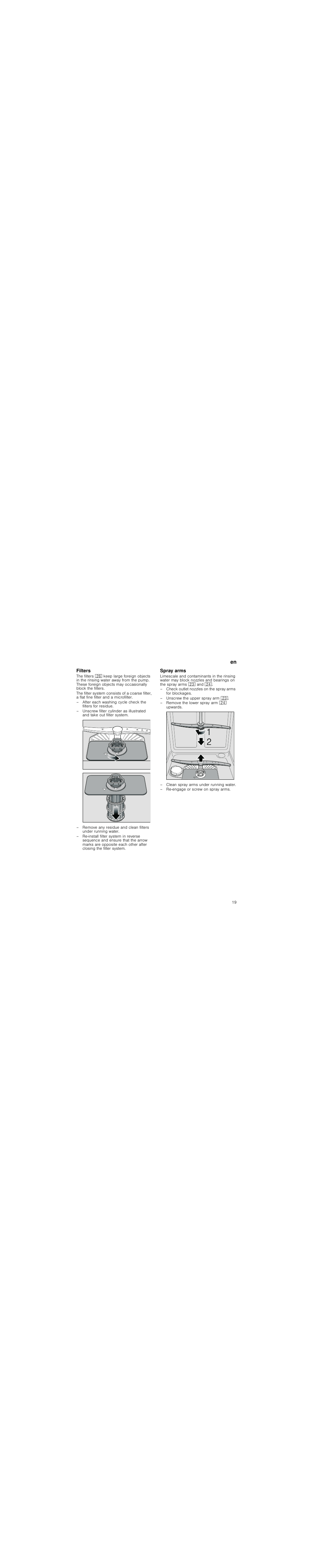 When the appliance is switched on, On the appliance, During the wash cycle | Neff S51E50X1GB User Manual | Page 19 / 28