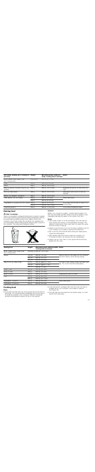 Heating food, M risk of scalding, Caution | Notes, Cooking food | Neff H53W50S3GB User Manual | Page 13 / 16