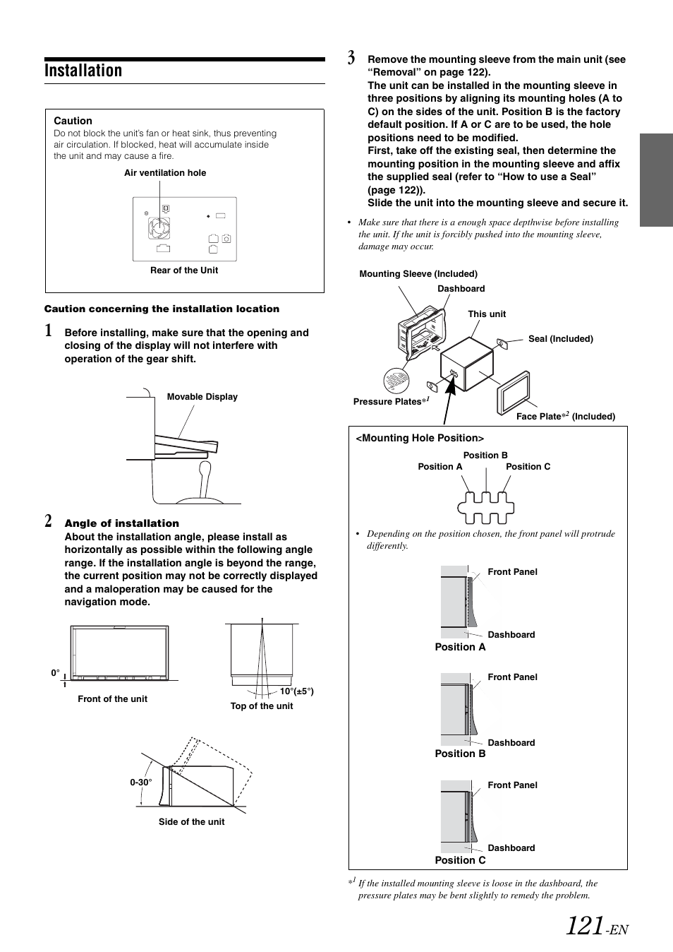 Installation | Alpine INA-W910 User Manual | Page 121 / 131