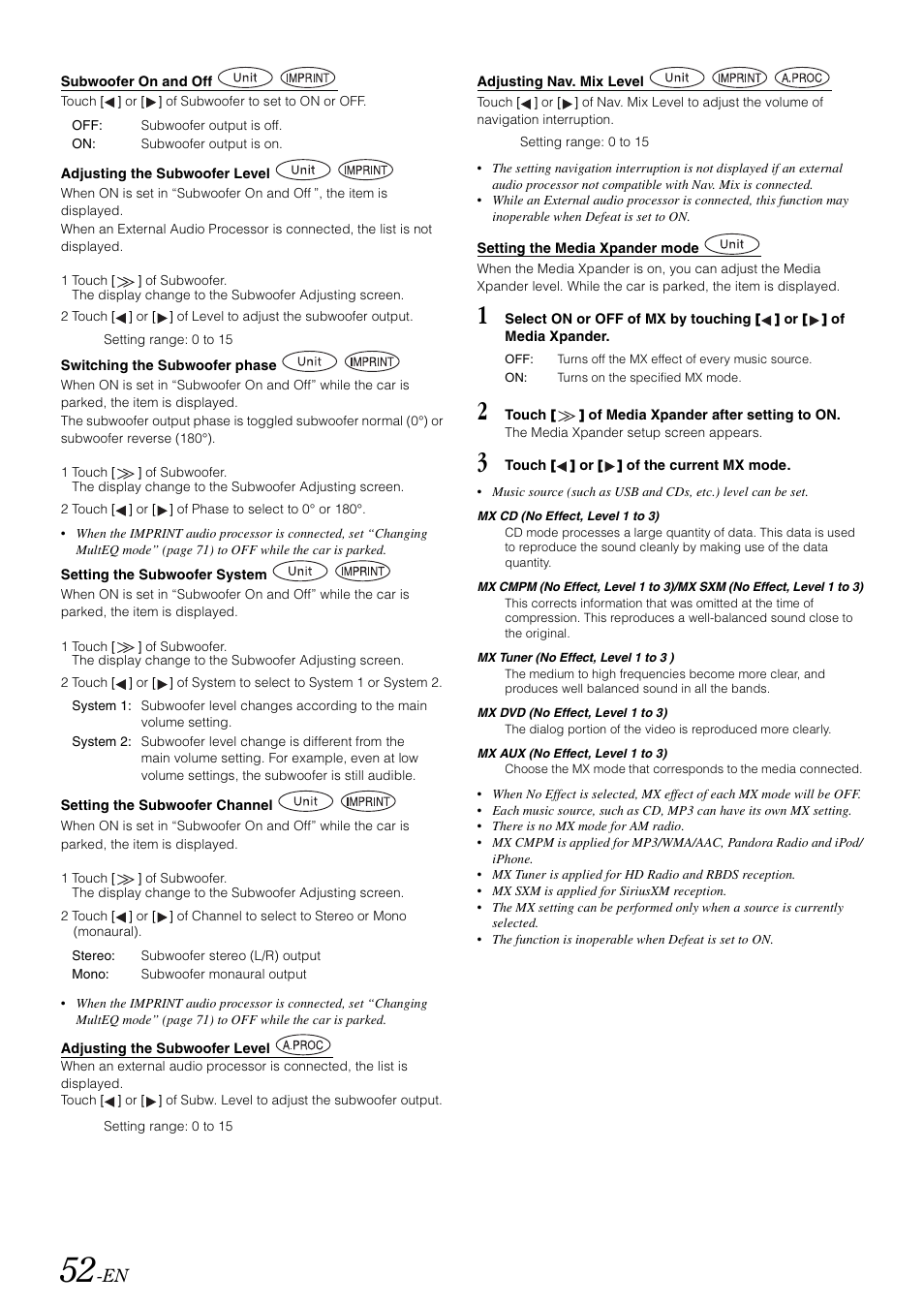 Alpine INA-W910 User Manual | Page 52 / 131
