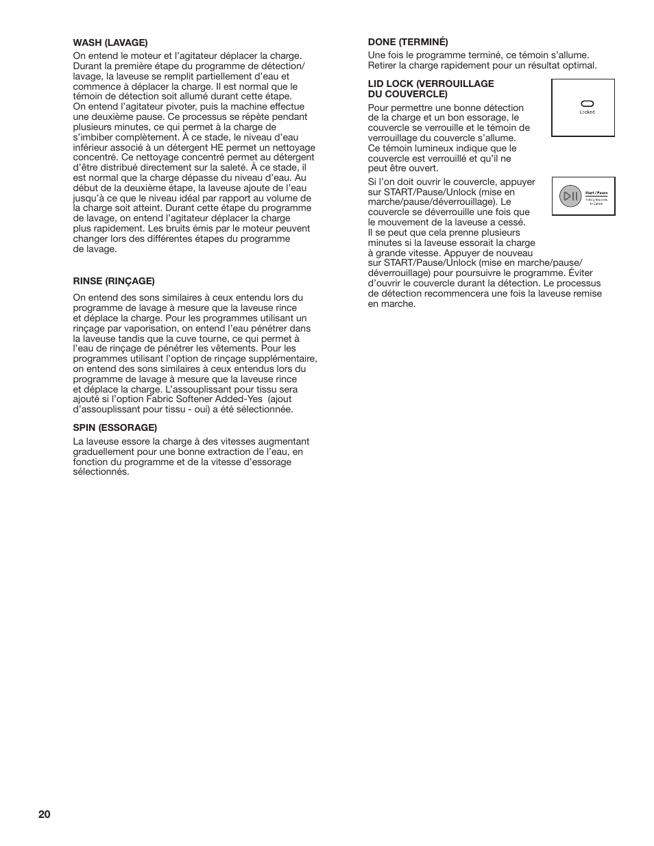 Whirlpool WTW4850BW User Manual | Page 20 / 36