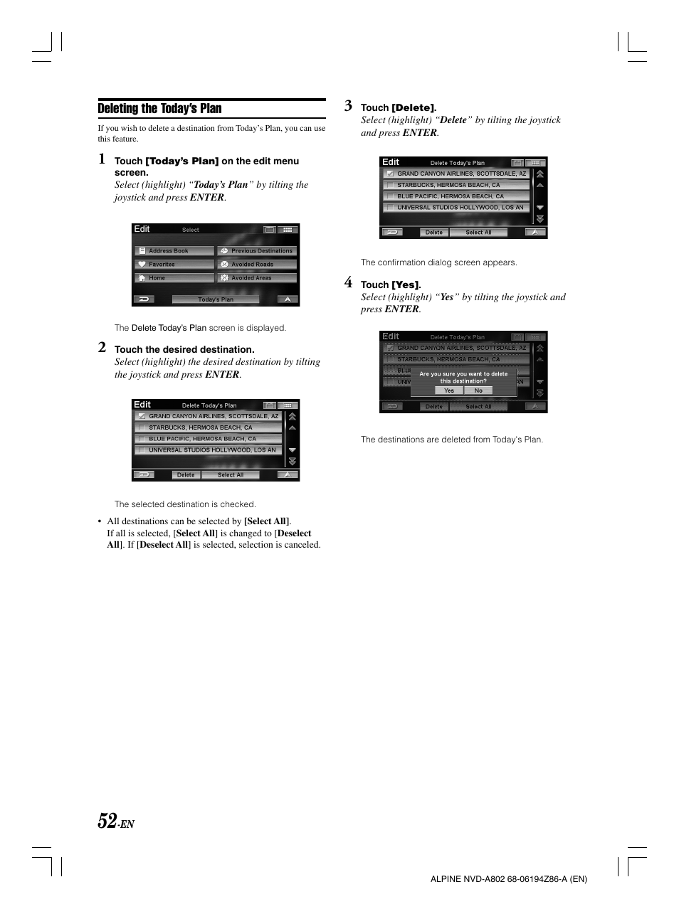 Alpine NVD-A802 User Manual | Page 55 / 252