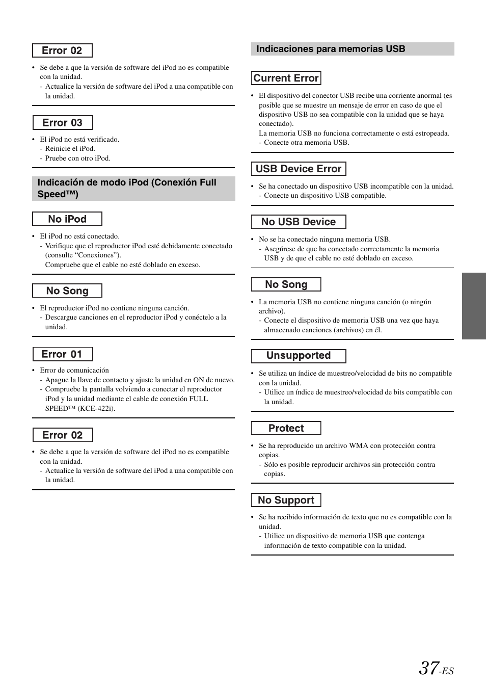 Alpine iDA-X100M User Manual | Page 128 / 135