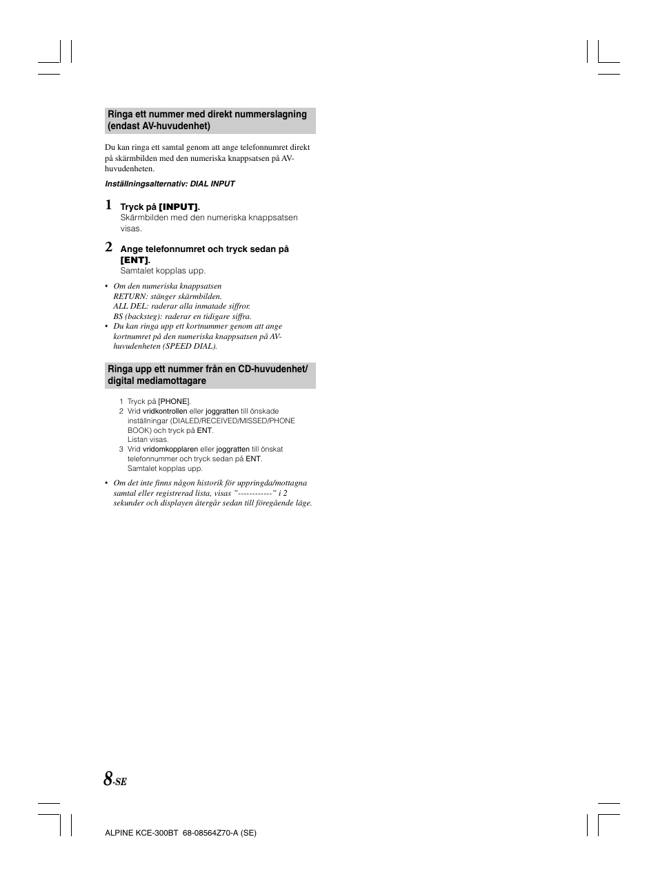 Alpine KCE-300BT User Manual | Page 73 / 100