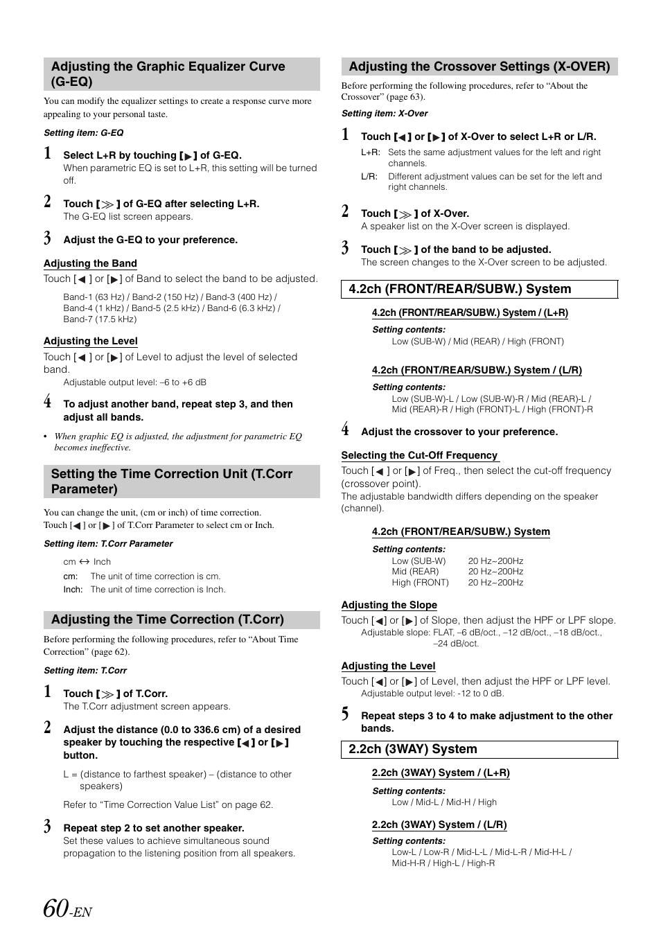 Alpine INA-W900 User Manual | Page 62 / 101