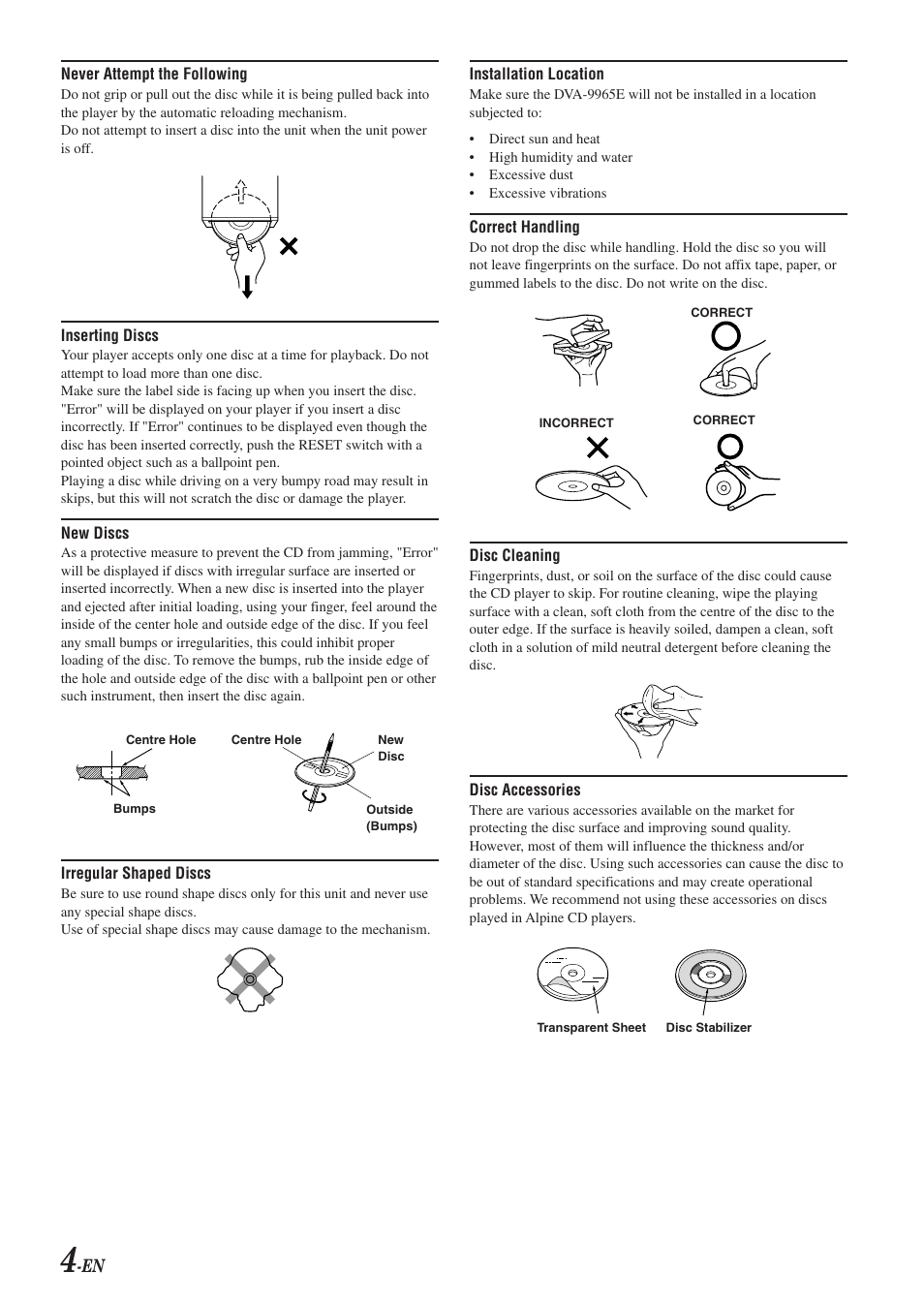 Alpine DVA-9965E User Manual | Page 6 / 70