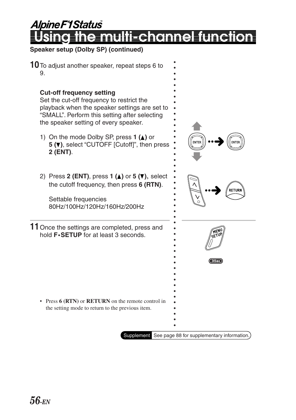Using the multi-channel function | Alpine F1 STATUS PXI-H990 User Manual | Page 60 / 116