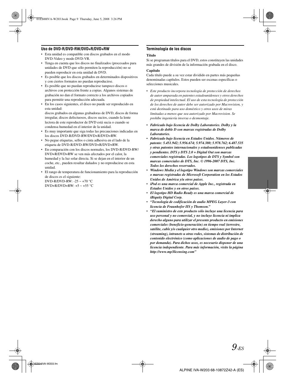 Alpine IVA-W203 User Manual | Page 167 / 240