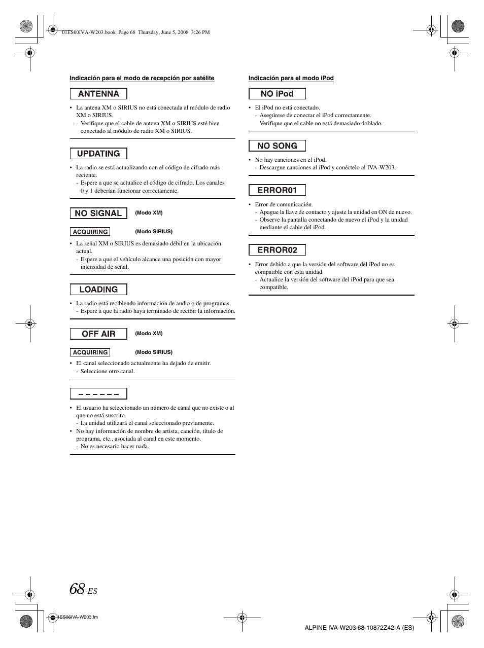 Alpine IVA-W203 User Manual | Page 226 / 240