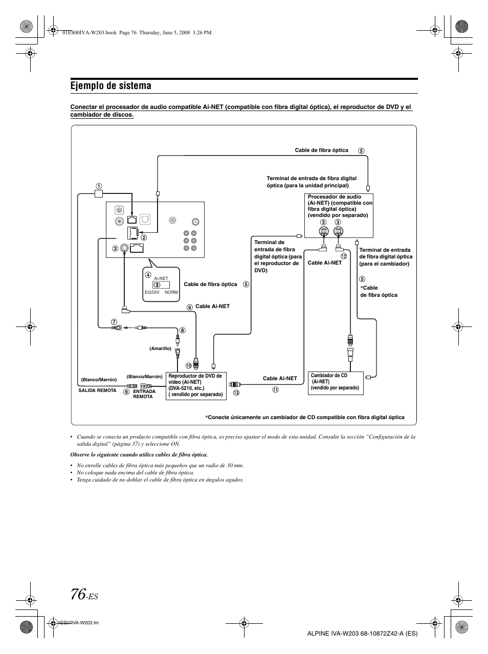 Ejemplo de sistema | Alpine IVA-W203 User Manual | Page 234 / 240